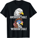 American Bald Eagle USA Flag Patriotic Funny Merican Eagle T-Shirt for Women Kids Men
