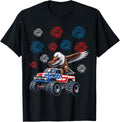 Patriotic Monster Truck Eagle USA Flag 4th Of July fireworks