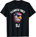 DJ Eagle July 4th American Flag USA T-Shirt for Women Men