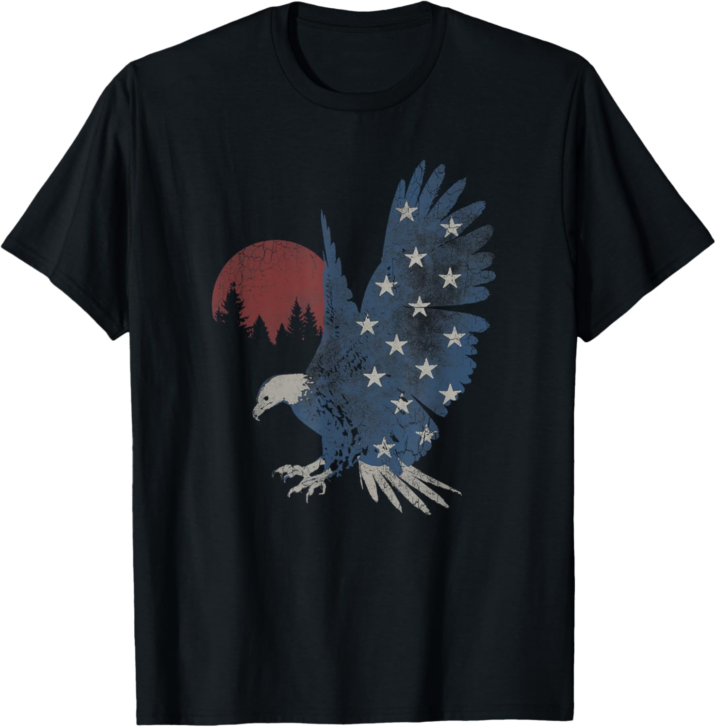 Trendy American Eagle Flag Sunset