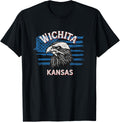 Retro Eagle USA Flag Kansas - Vintage Wichita