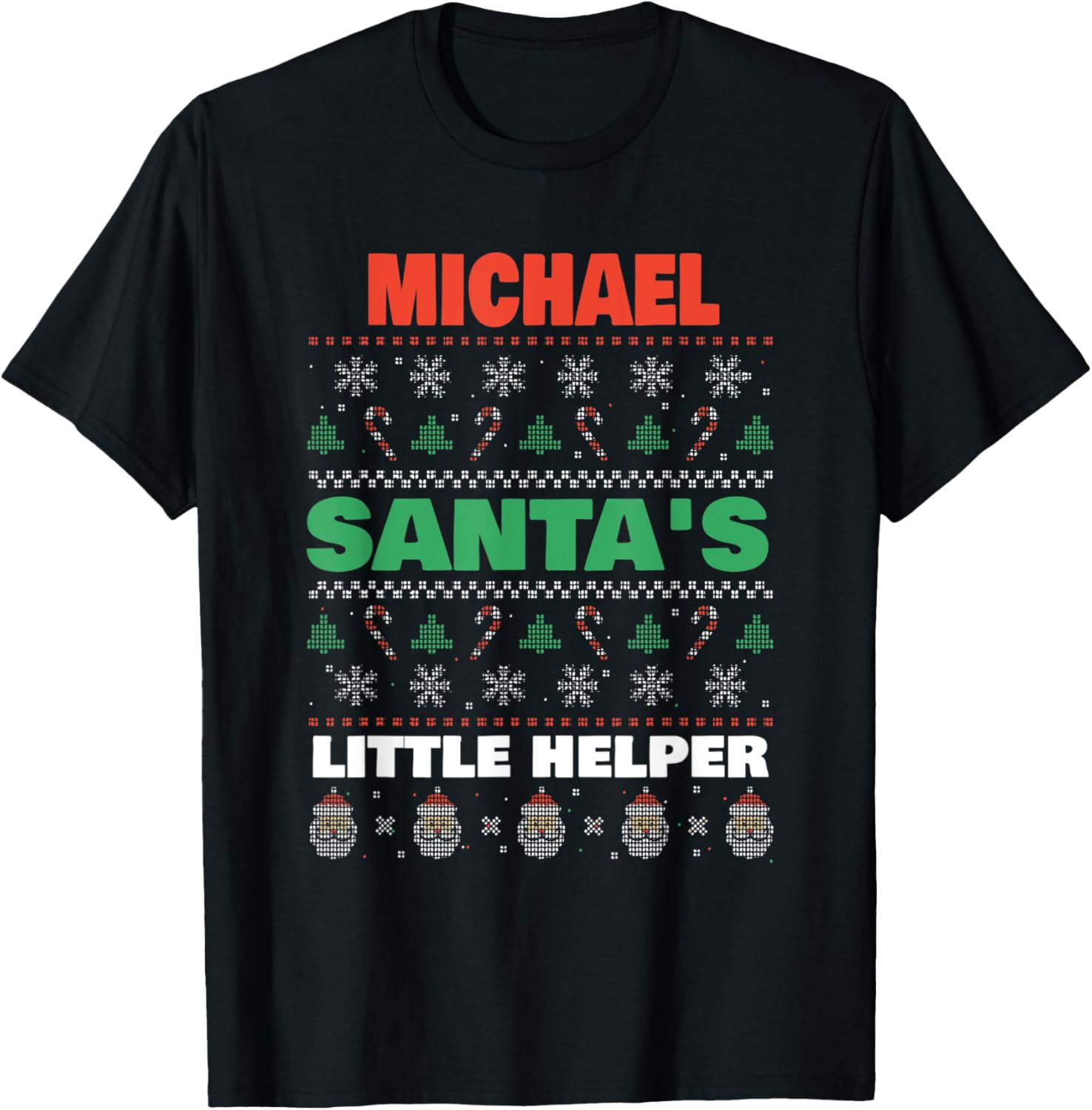 Michael Santa's Little Helper Funny Michael Name Christmas
