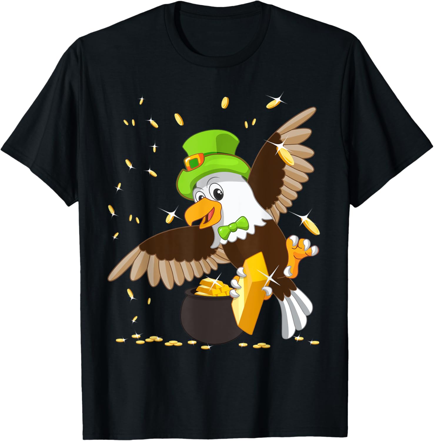St Patricks Day Lucky American Bald Eagle Leprechaun Irish