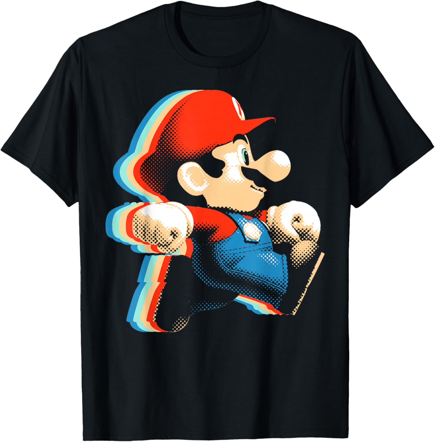 Super Mario Maker Rainbow Glitch Vintage Mario Run Poster