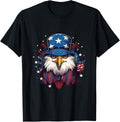 July 4th Symbolic Bald Eagle with American Flags
