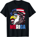 Merica Eagle Mullet 4th of July for American Patriots T-Shirt for Women Men