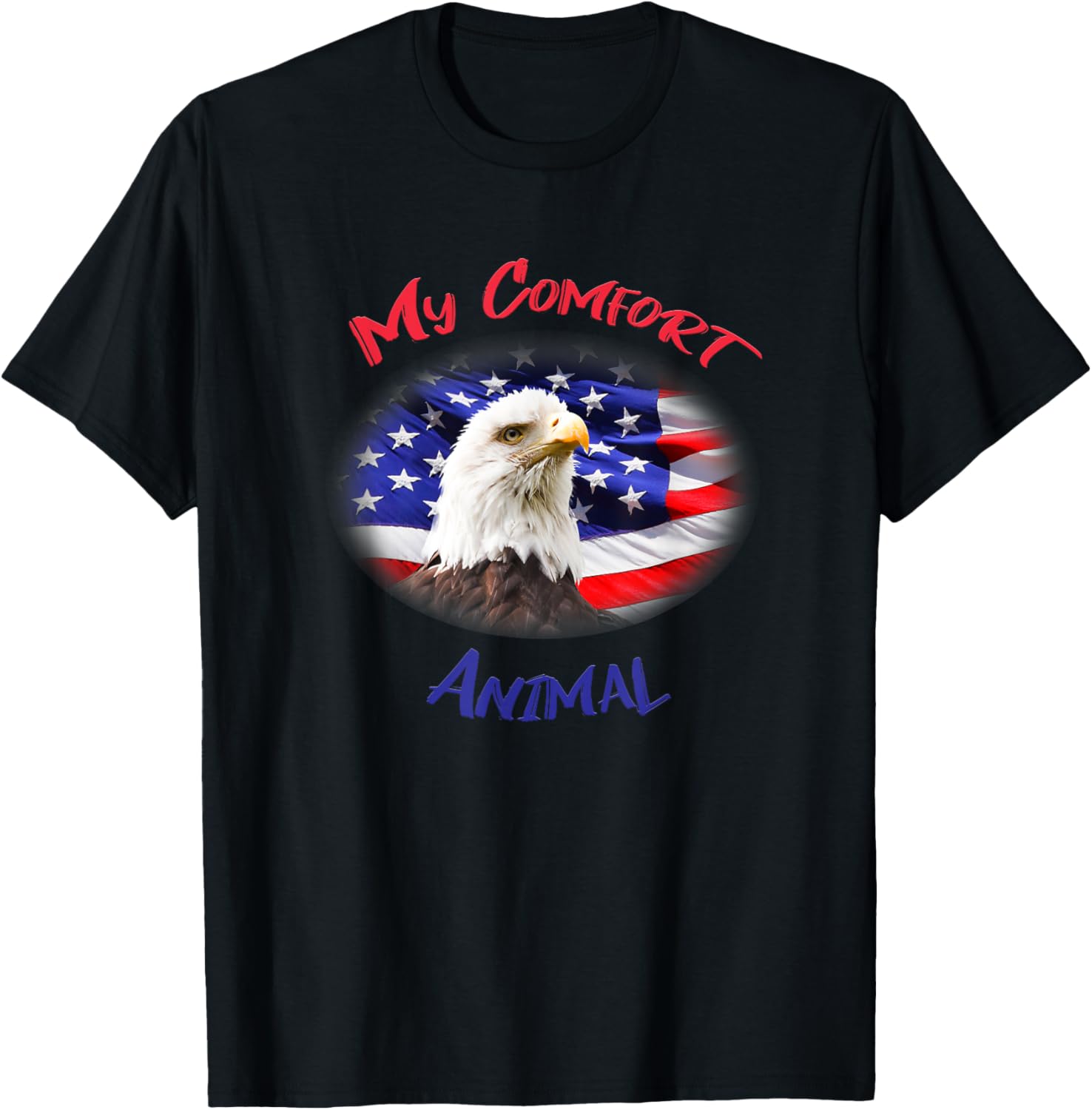 My Comfort Animal Bald Eagle American Flag Design