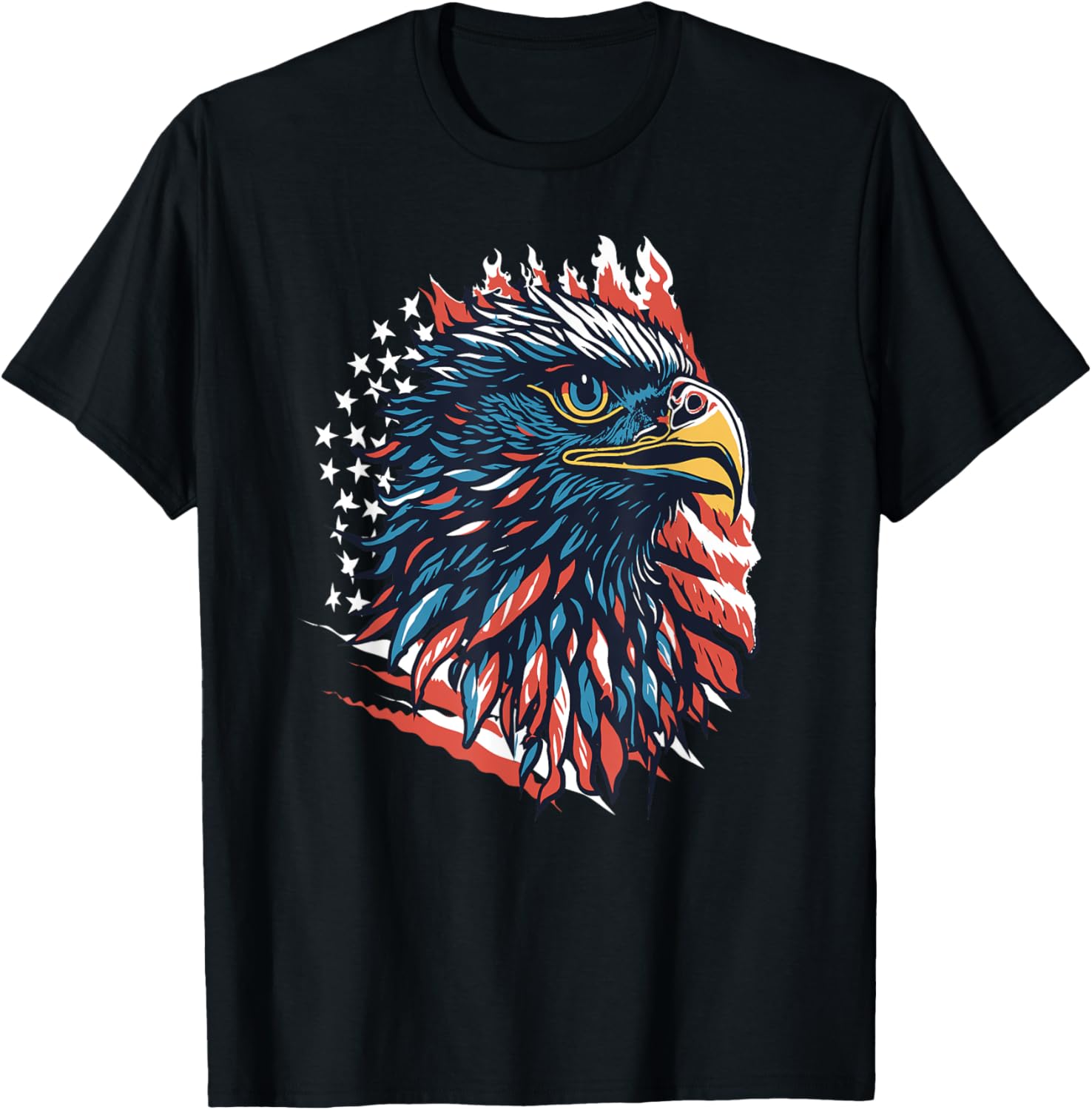 Men American Flag Patriotic Eagle T Shirt 4th of July