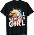 All Merican Girl 4th of July Day Eagle USA Flag American