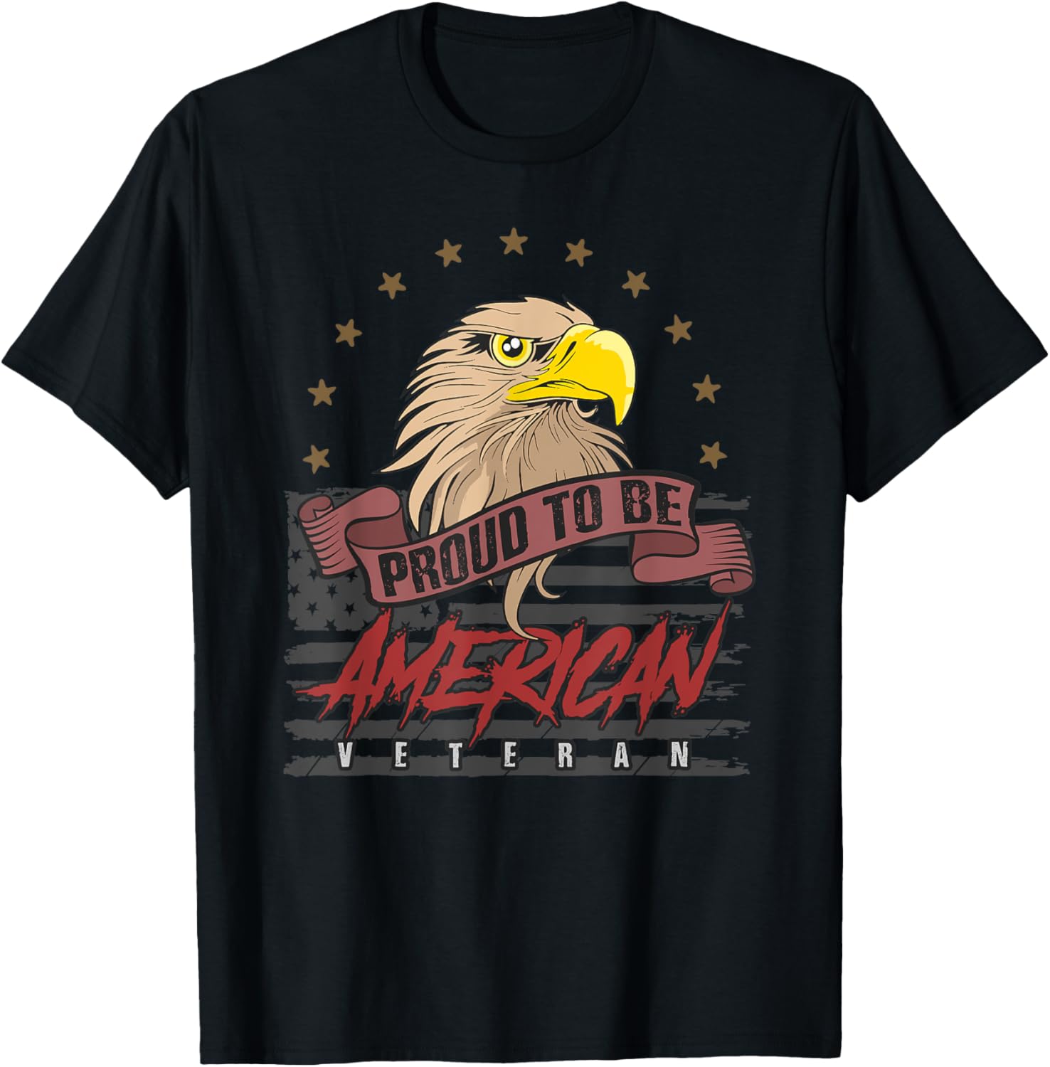 Patriotic Veteran Military Eagle Ladies Mens American Flag