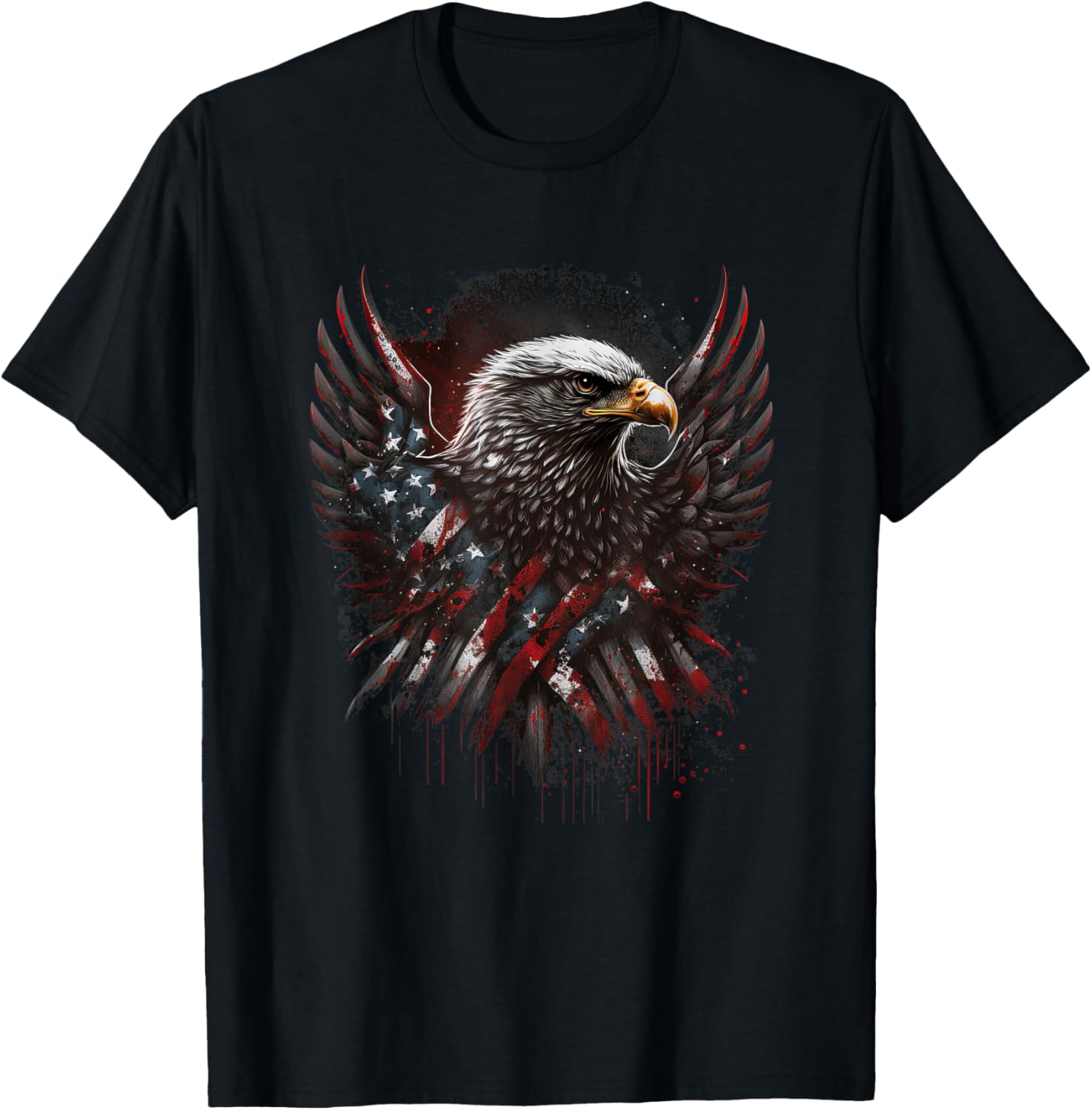 4th of July American Eagle and the USA Flag Patriotic USA T-Shirt for Women Men