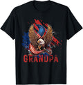 Mens 4th of July Patriotic America - USA American Eagle Grandpa