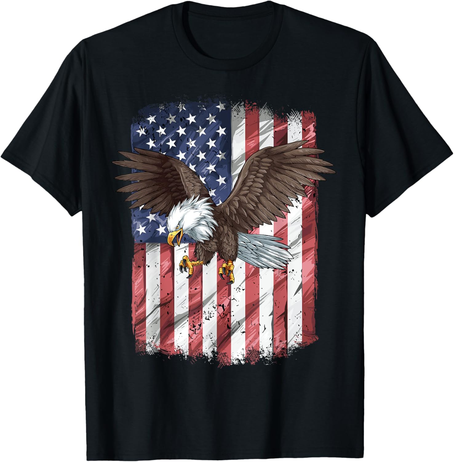 Patriotic Bald Eagle Shirt Women Men USA Flag 4th of July