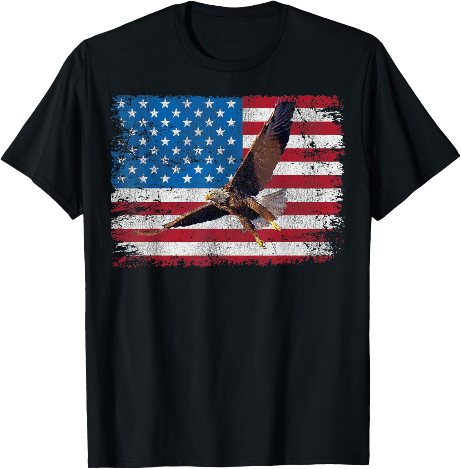 Patriotic American Bald Eagle USA Flag