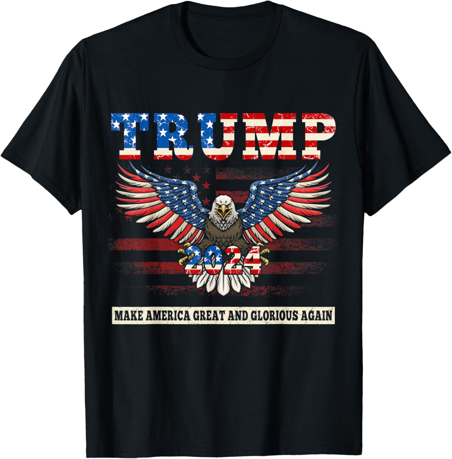 Trump MAGAGA 2024 Trump Announcement American Eagle US Flag