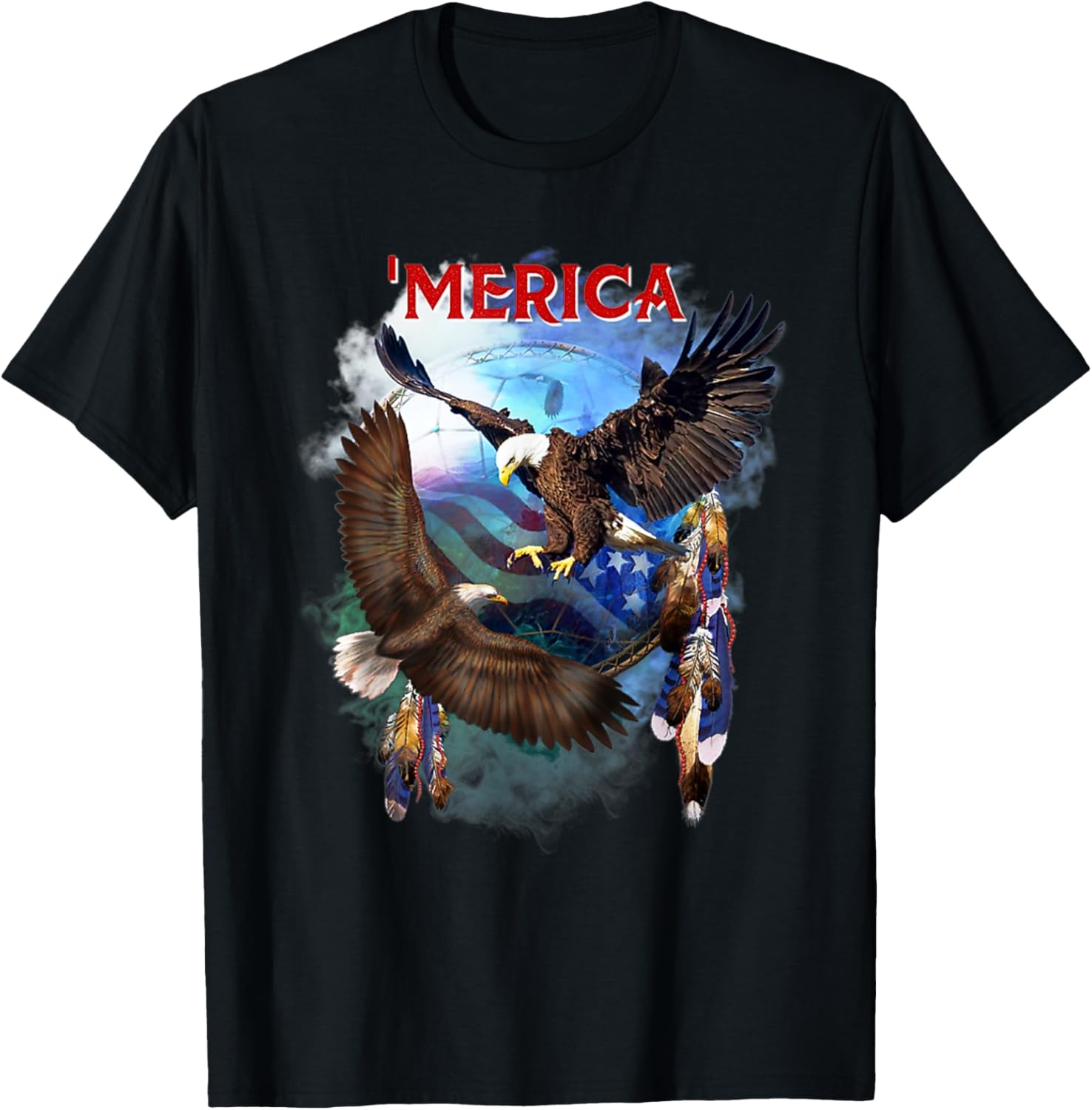 American Flag Dreamcatcher 'Merica Eagle