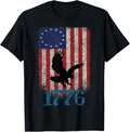 Betsy Ross 1776 Patriotic American Flag Tshirt Eagle Pride