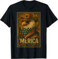 Patriotic Bald Eagle Merica 4Th Of July USA Flag Eagle
