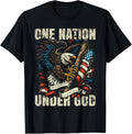 One Nation Under God Patriotic Eagle USA Flag Design T-Shirt for Women Kids Men