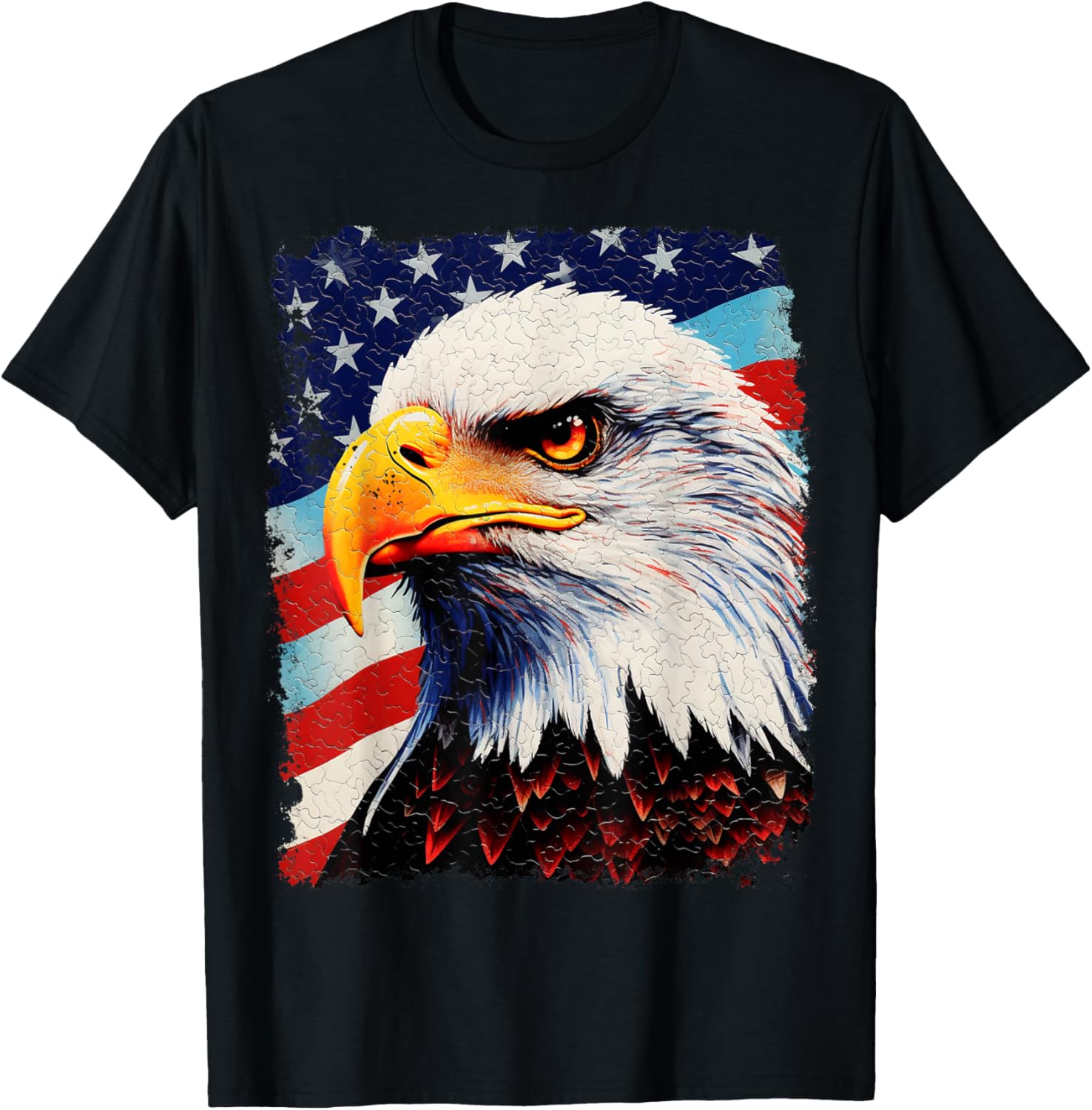 Pop Art Colorful Animal Bald Eagle American
