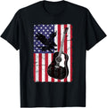 US Flag Acoutic Guitar Shirt American Eagle Distressed Gift
