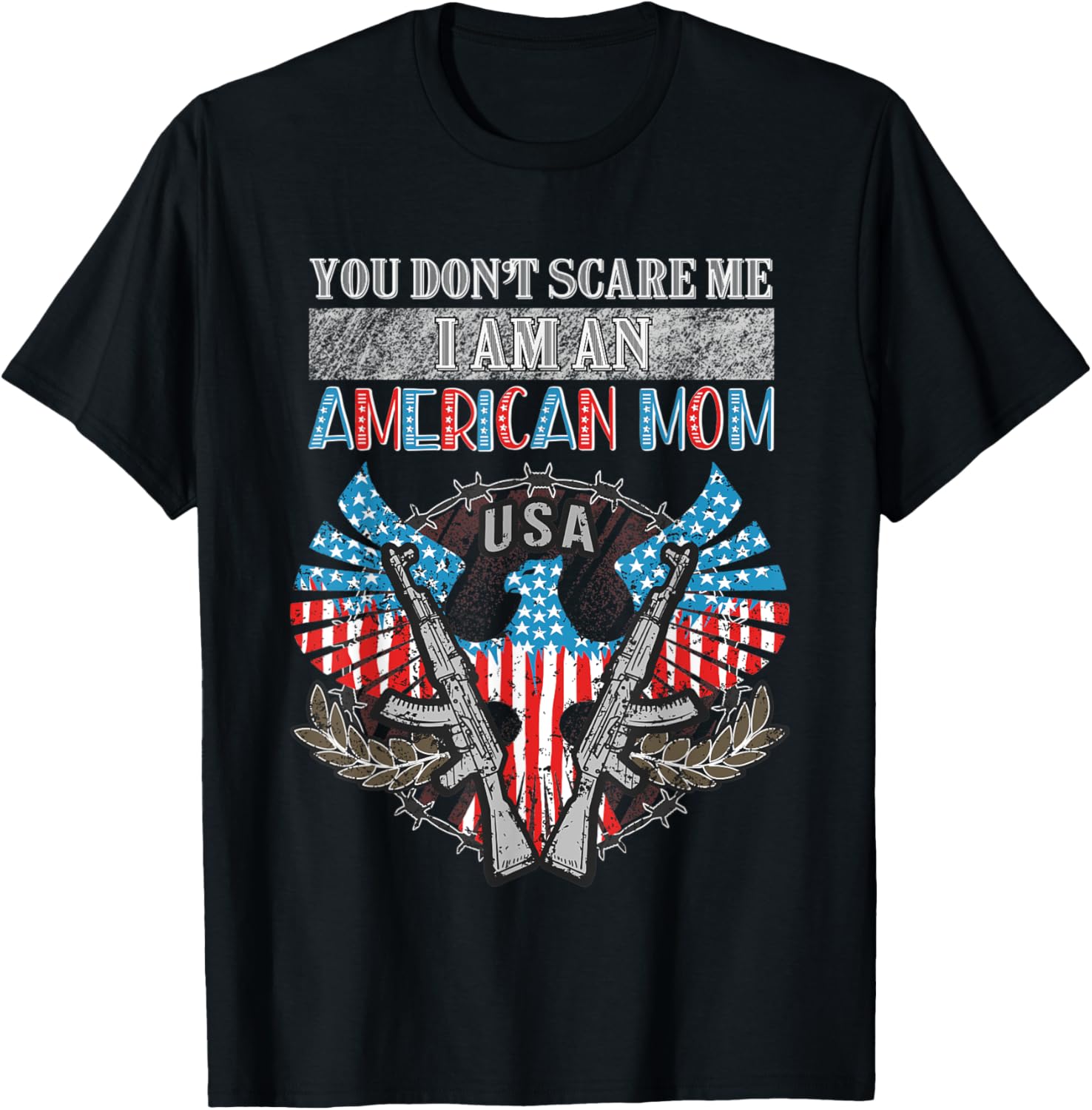 Funny American Patriot Mom Freedom Eagle USA Flag Women Men