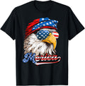 Bald Eagle Tee 4th Of July USA American Flag Eagle Merica