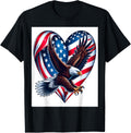 Bald Eagle American Flag Heart