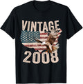 Vintage 2008 Bald Eagle American Flag Country