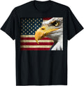 USA FLAG VINTAGE RETRO FIERCE AMERICAN EAGLE. USA PATRIOTISM