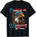 Proud to be Merican Eagle American Flag 4th of July T-Shirt for Women Kids Men