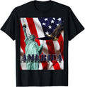 Fourth of July American + Flag + Eagle + Statue of Liberty