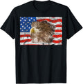 American Eagle Freedom Liberty USA Flag America Tshirt T-Shirt for Women Kids Men
