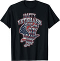 Happy Veteran's Day Military Patriotic American Saying Eagle T-Shirt for Women Kids Men