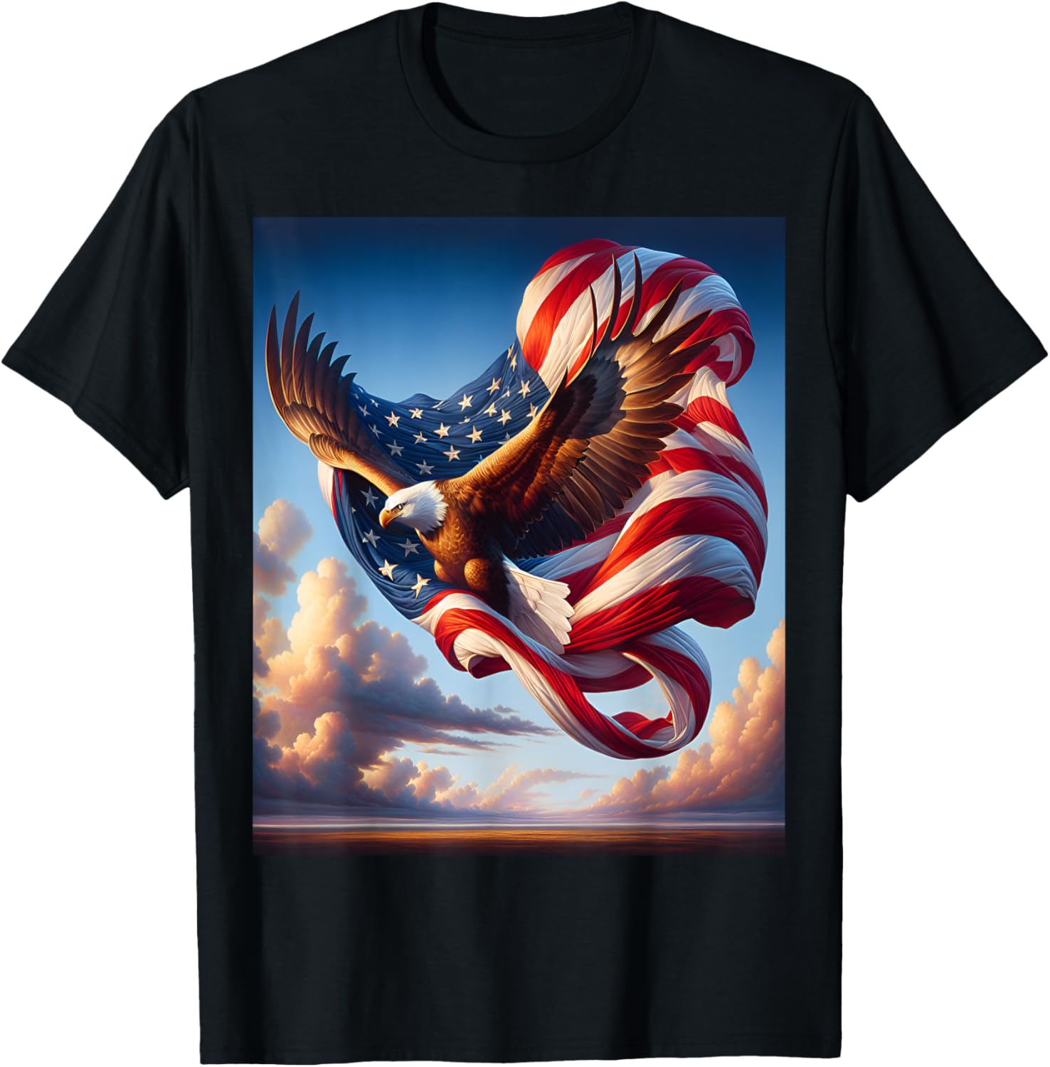 American Eagle In Sky