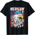 Merica Shirt 4th of July American Flag Patriotic Bald Eagle T-Shirt for Women Kids Men