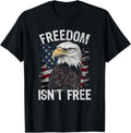 Freedom Isn't Free Patriotic Quote American Flag Bald Eagle