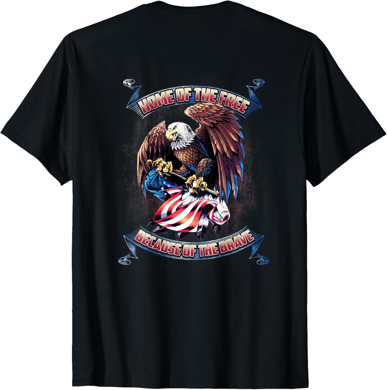 Veteran, Home Of The Free, Military, American Flag, Eagle T-Shirt for Women Men