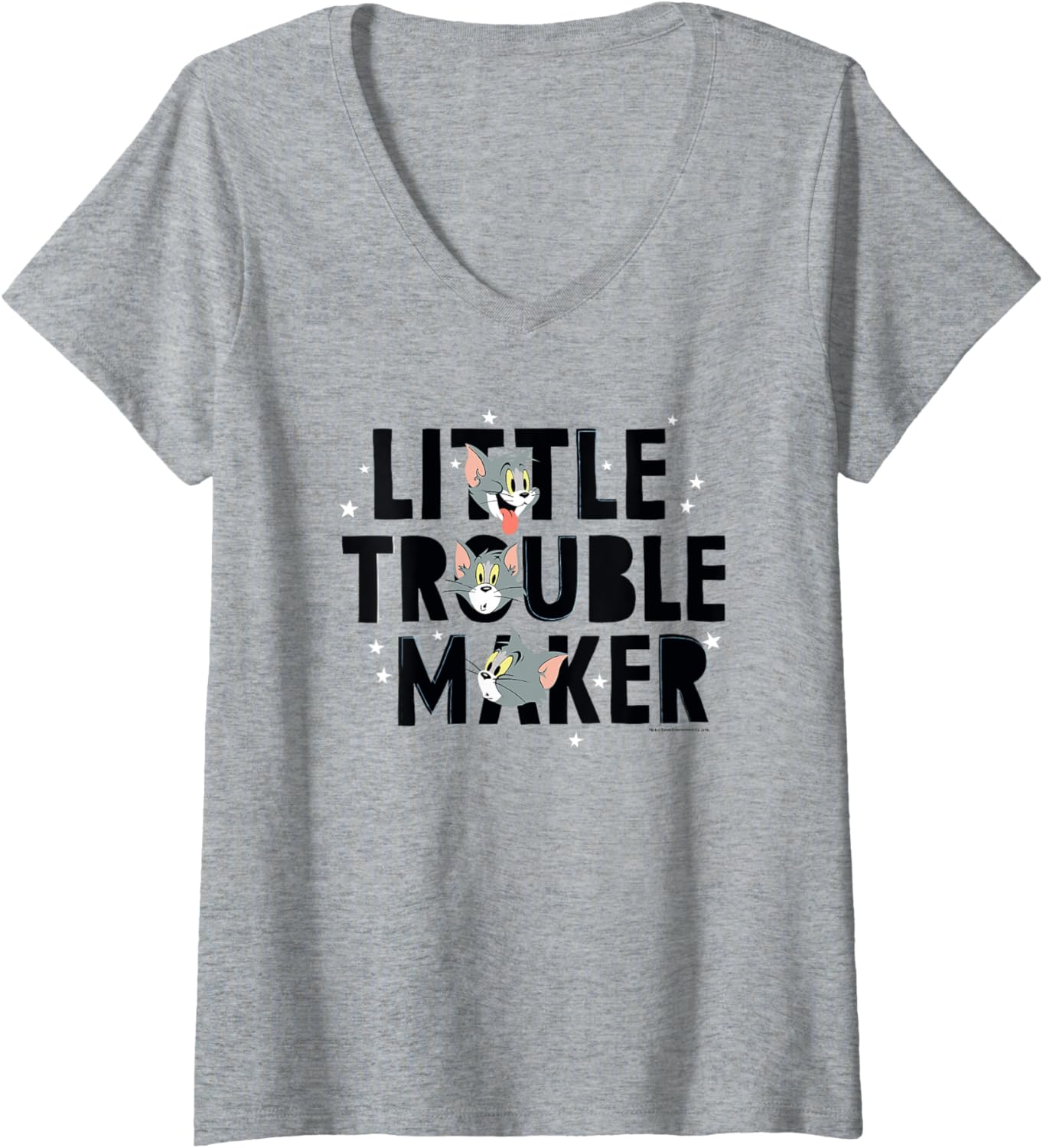Womens Tom and Jerry Little Trouble Maker V-Neck