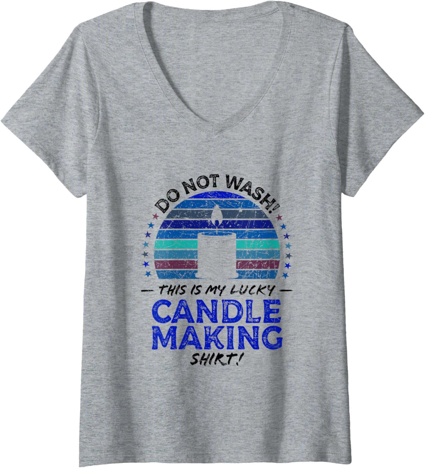 Womens Funny Candle Maker, Candle Making Quote Graphic V-Neck