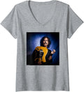 Womens Frank Zappa & Guitar LA Portrait by Michael Grecco V-Neck