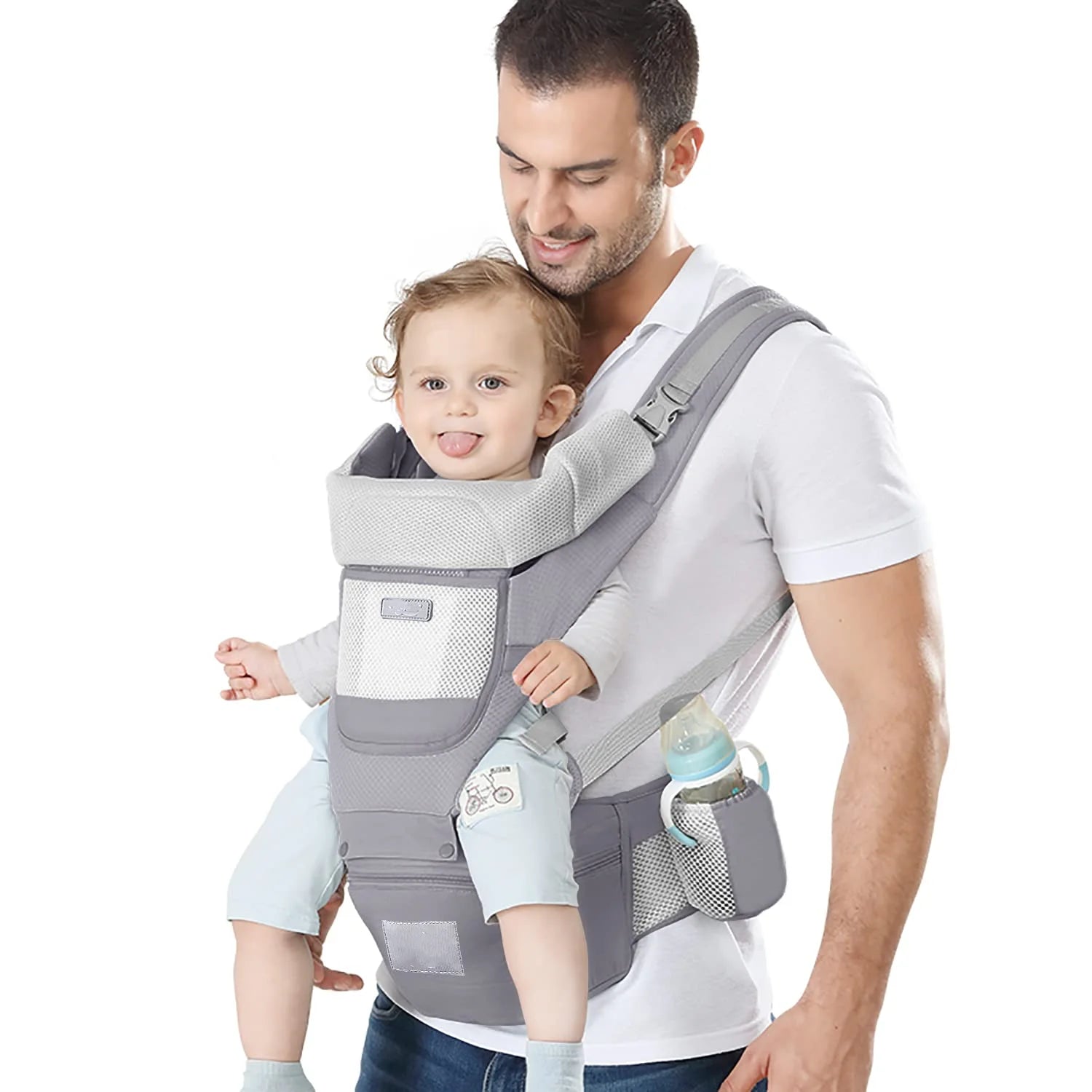 Baby Kangaroo Carrier Bag Soft Newborn To Toddler Front And Back For Dad