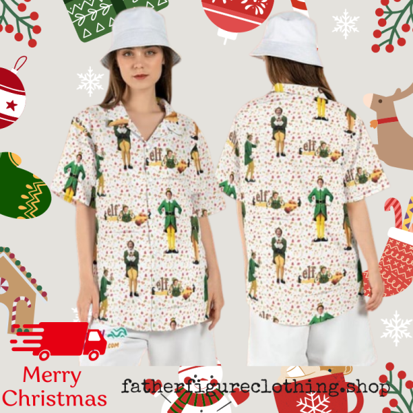 Buddy Elf Funny Christmas Movie Lover Elf Xmas Hawaiian Shirts