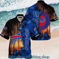 Buffalo Bills Mens Short 3D Aloha Sleeve Shirt