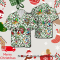 Christmas Leaves Mickey Minnie Disneyland Xmas Hawaiian Shirt