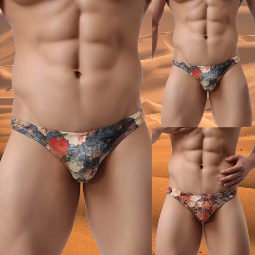 Dad Underwear Thongs Mens Hip Lift Seamless U Briefs Breathable No Roll Plus Size Swim Trunks