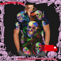 Dazzled By A Spectacular Full Color Skull Hawaiian Shirt For Dads