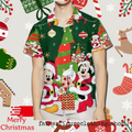 3D Mickey Minnie Hawaiian Disney Christmas Pocket Series Shirt