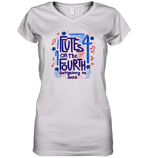 2025 Fot4Th Women039S V Neck T Shirt