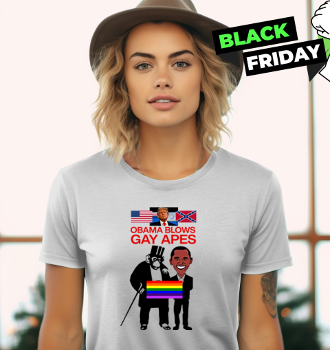 Donald Trump Obama Blows Gay Apes Women039S T Shirt